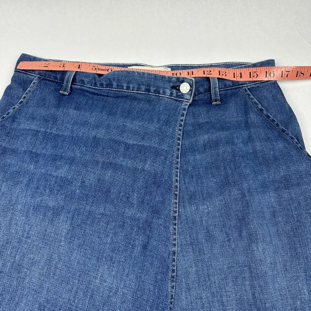 AMO Blue Knee-Length A-Line Skirt - Picture 5 of 6